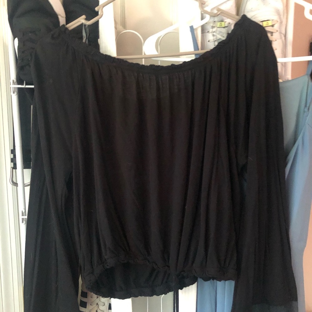 Black Off The Shoulder Top